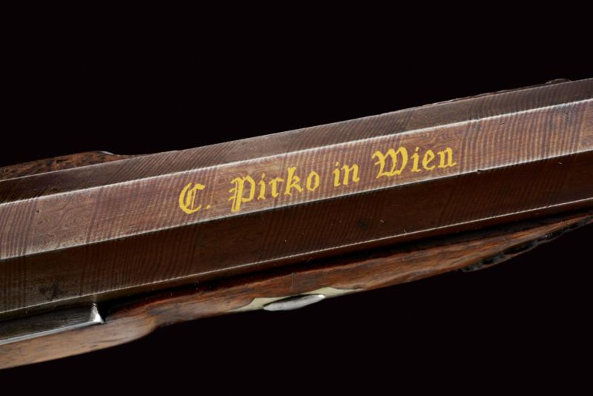 A pair of percussion target pistols with barrels signed Pirko - Image 7 of 9