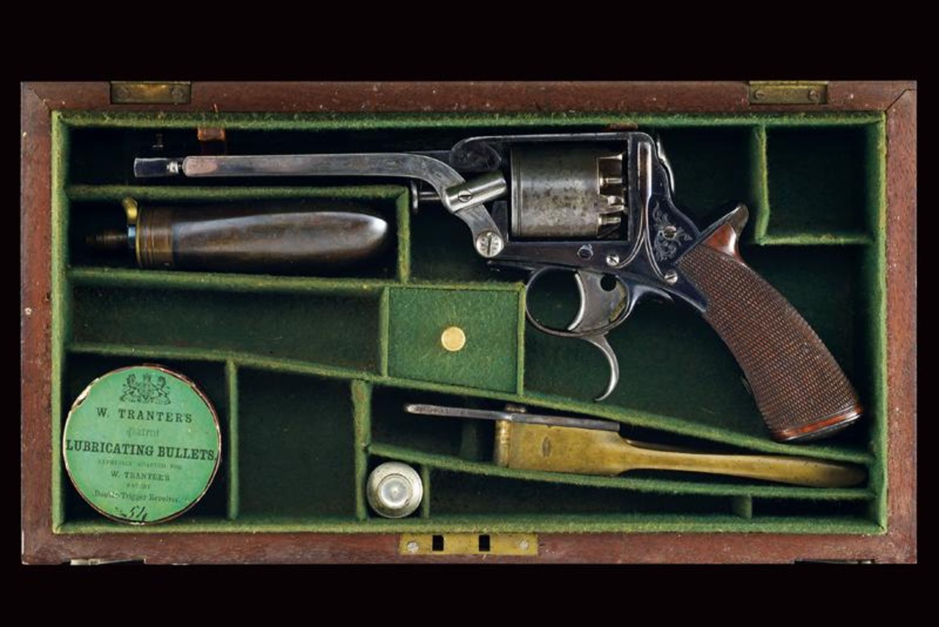 A Tranter patent cased percussion revolver by Thomas Williams