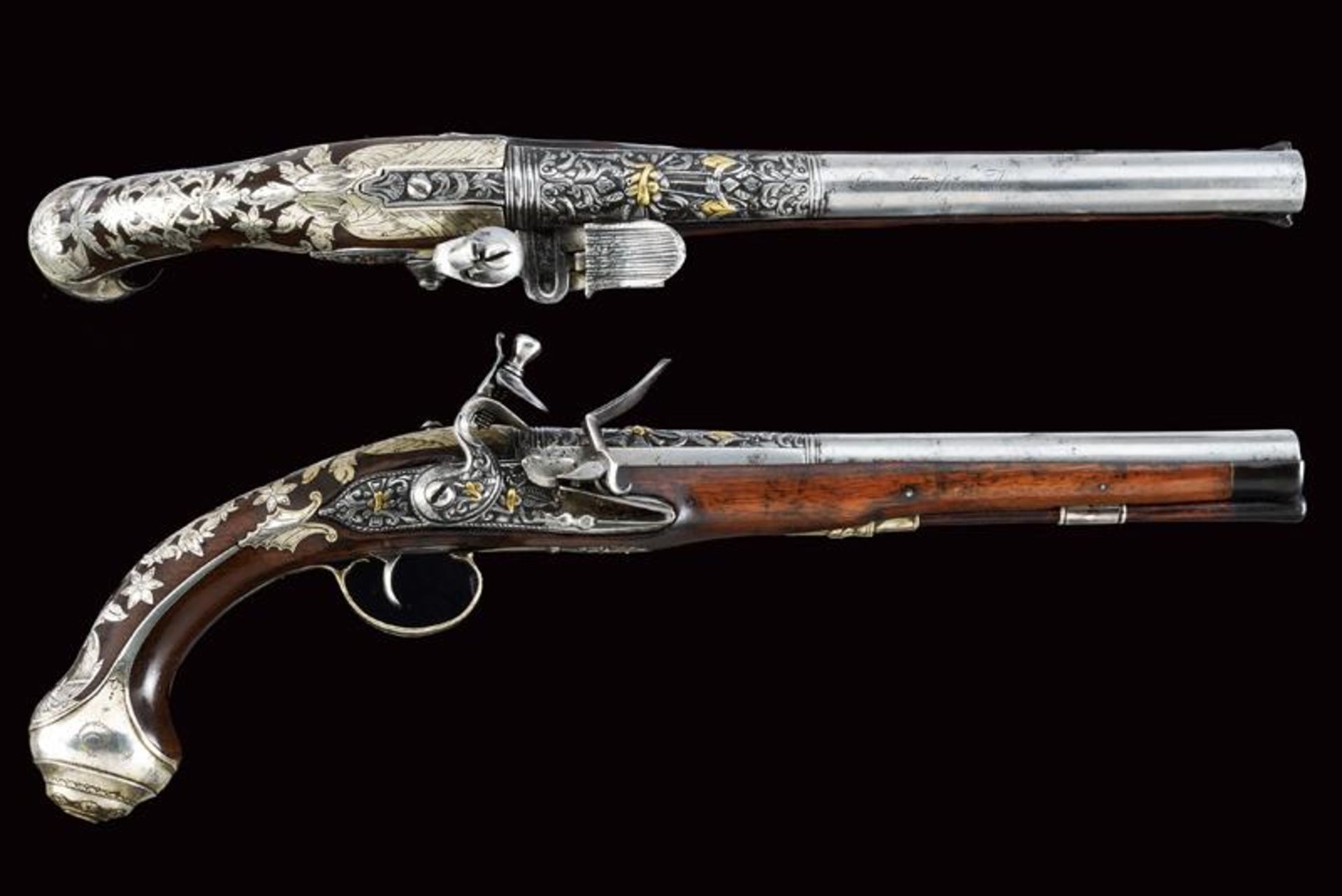 A beautiful pair of flintlock pistols by Lamotte Fils Aine for the Oriental market - Bild 7 aus 10