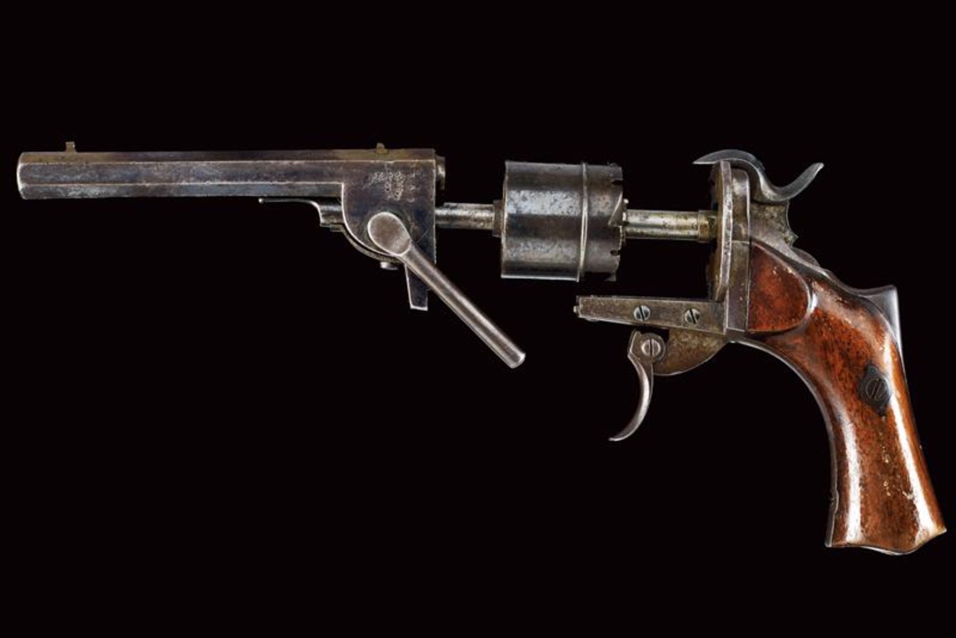 A rare Loron-system pin fire revolver - Bild 3 aus 5