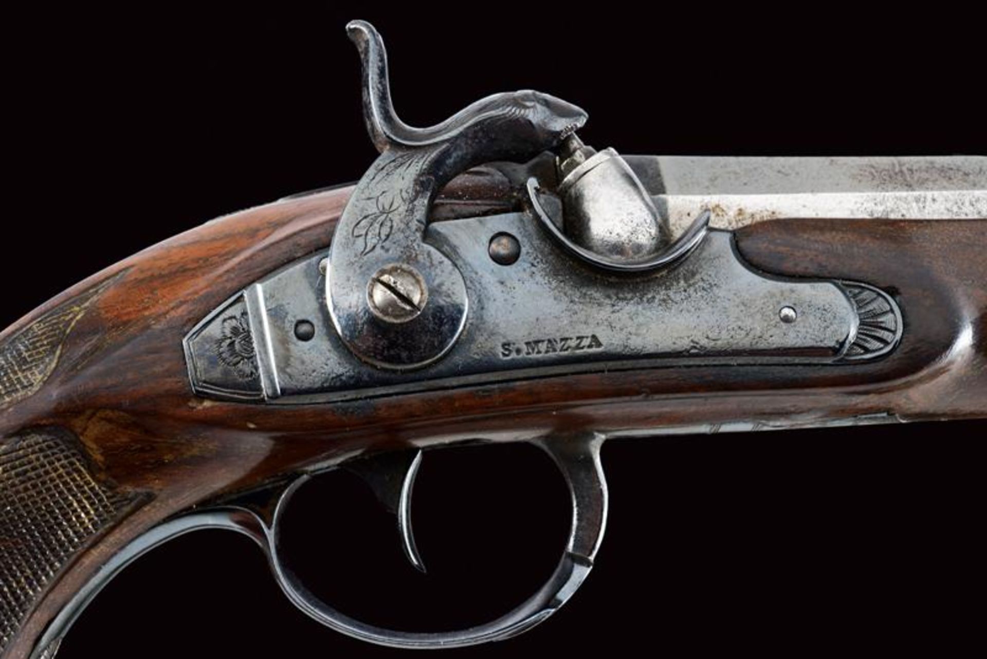 An officer's pistol converted to percussion, by Salvatore Mazza - Image 2 of 8