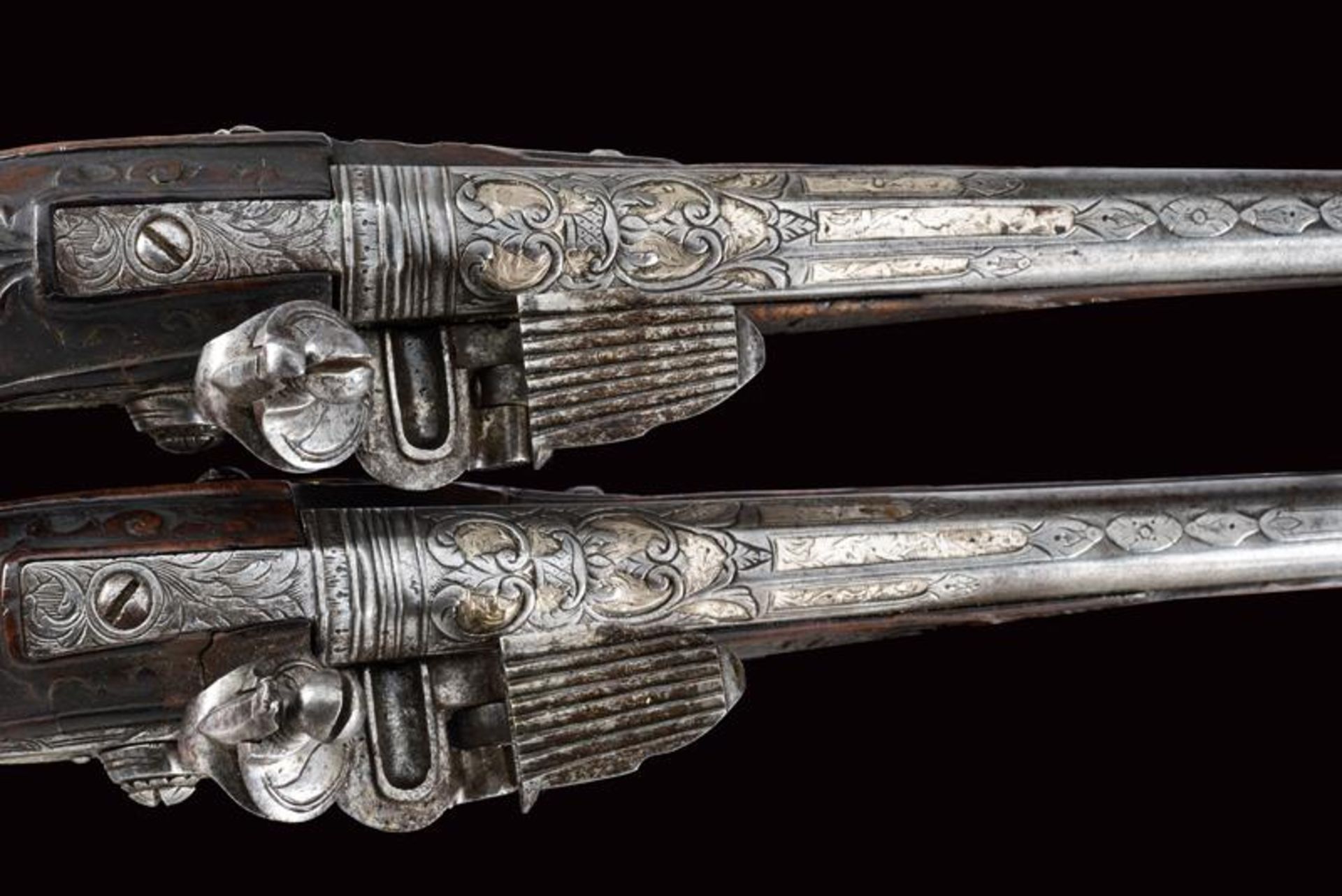 A pair of flintlock pistols by Angelo Bini - Bild 2 aus 7