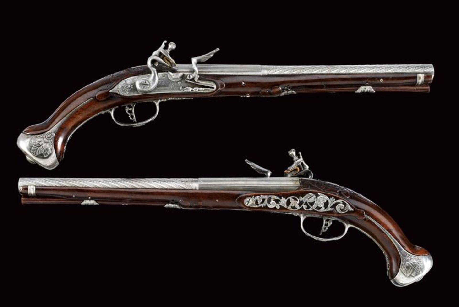 A pair of flintlock pistols by Gasparo Recalboni