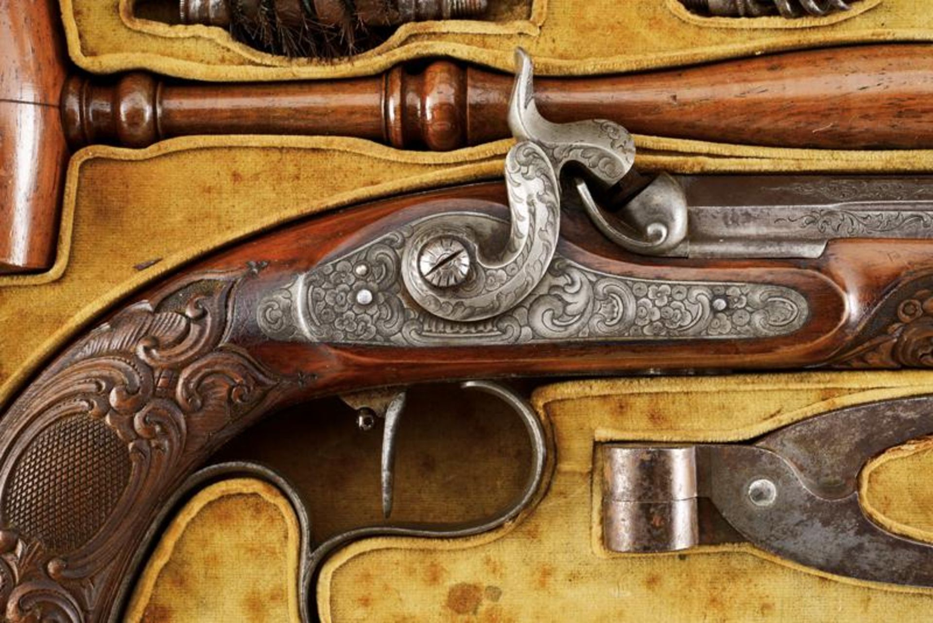 A pair of cased percussion pistols - Image 7 of 9