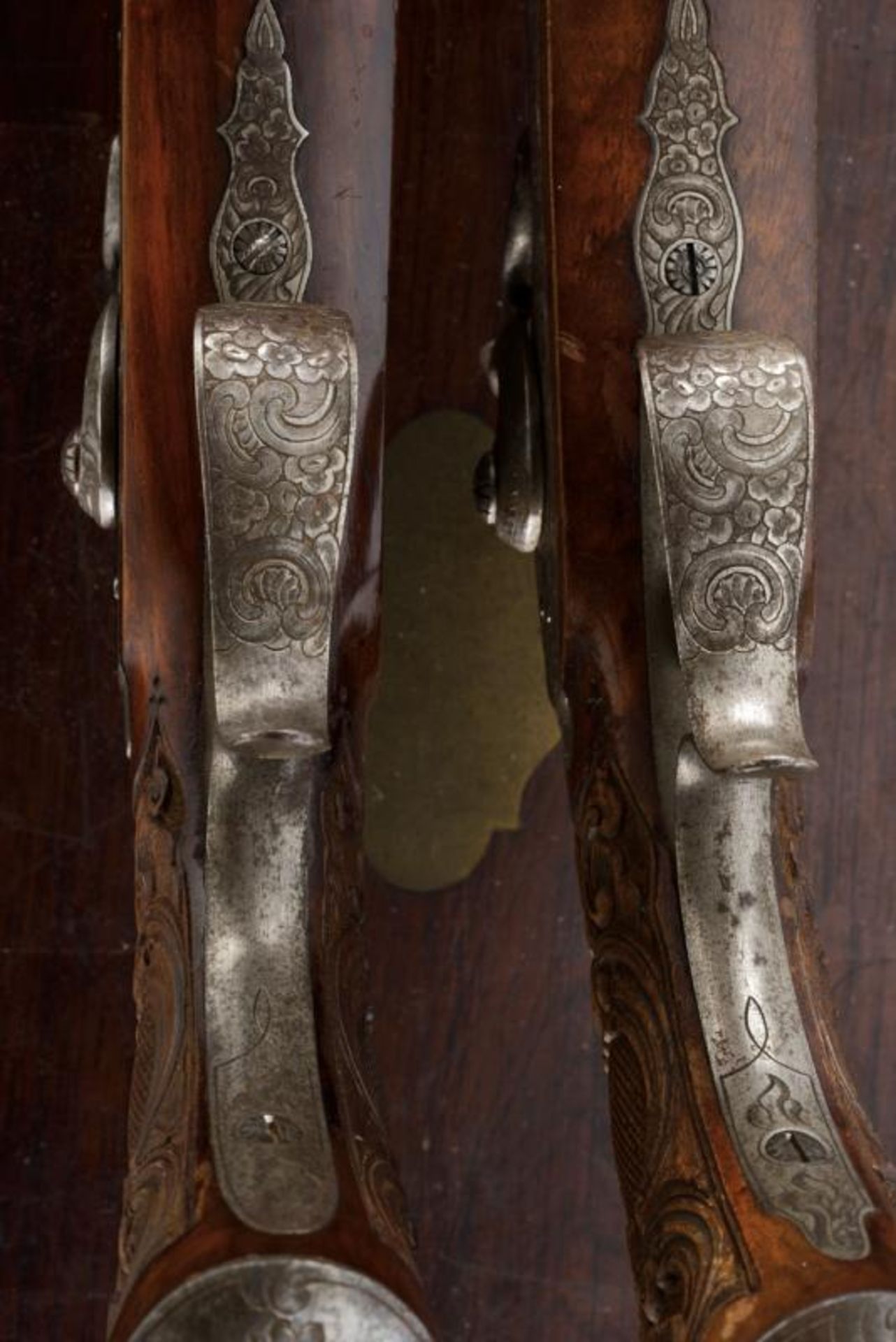 A pair of cased percussion pistols - Image 4 of 9