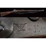 An 1873 model Springfield Trapdoor rifle