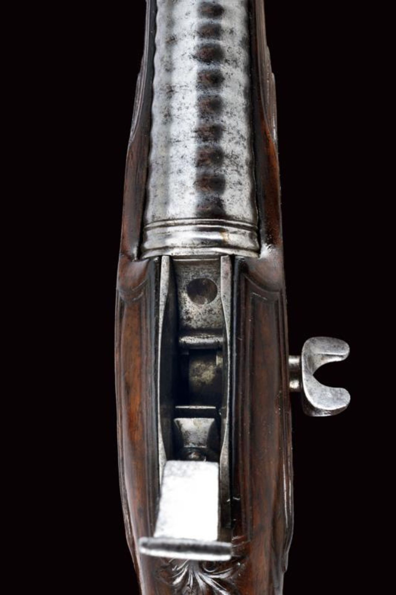 A very rare flintlock pistol with inner mechanism - Bild 8 aus 12