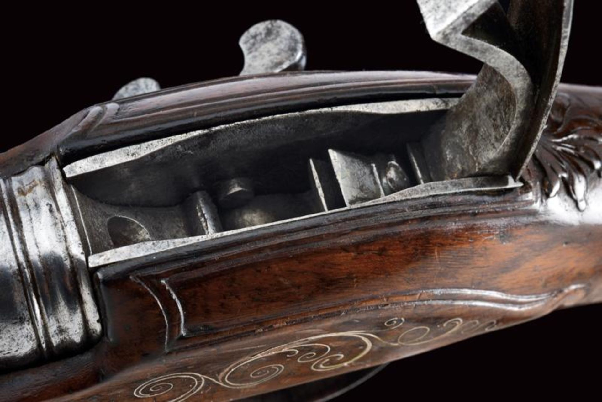 A very rare flintlock pistol with inner mechanism - Bild 9 aus 12