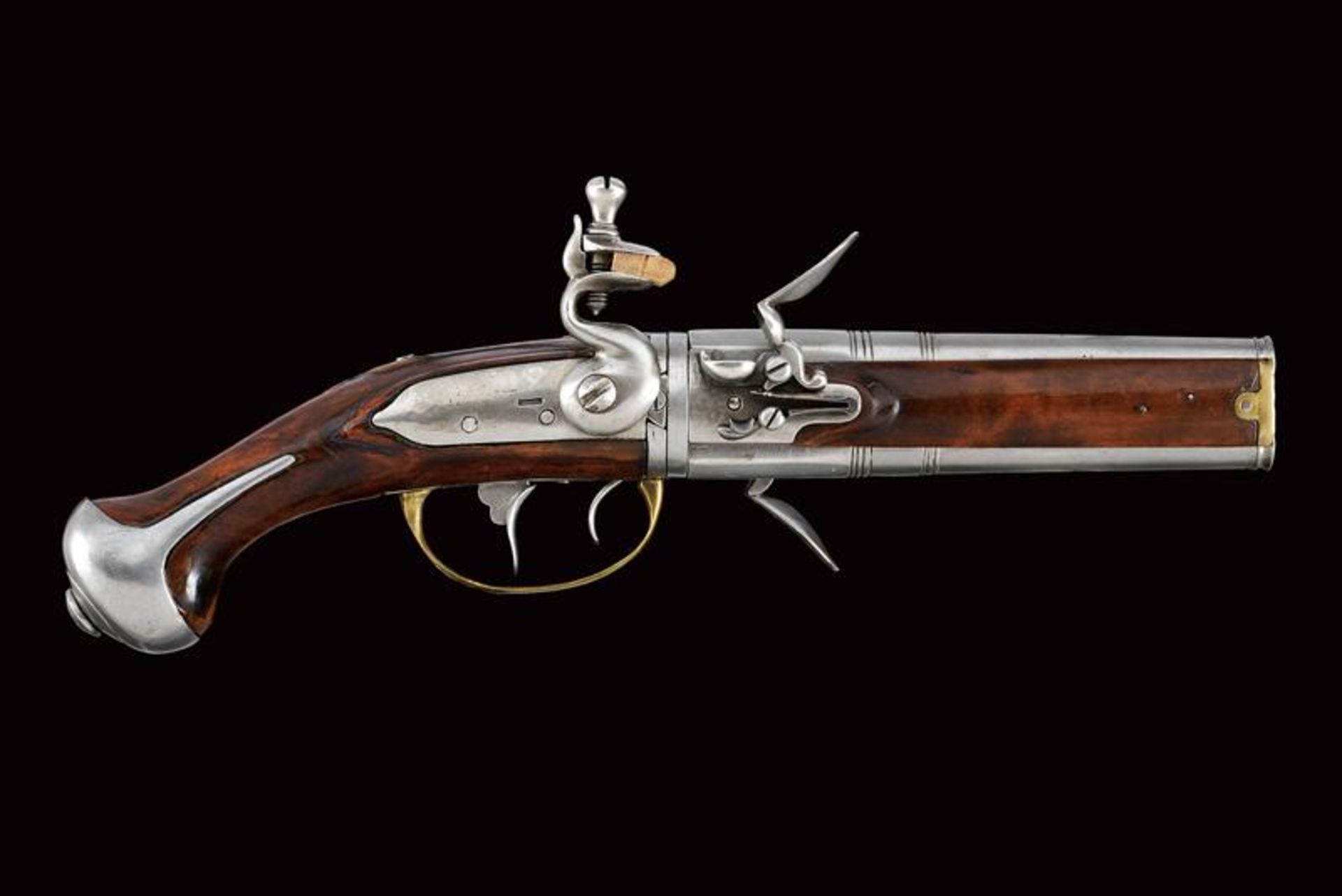 A rare flintlock Wender traveling pistol - Bild 8 aus 8