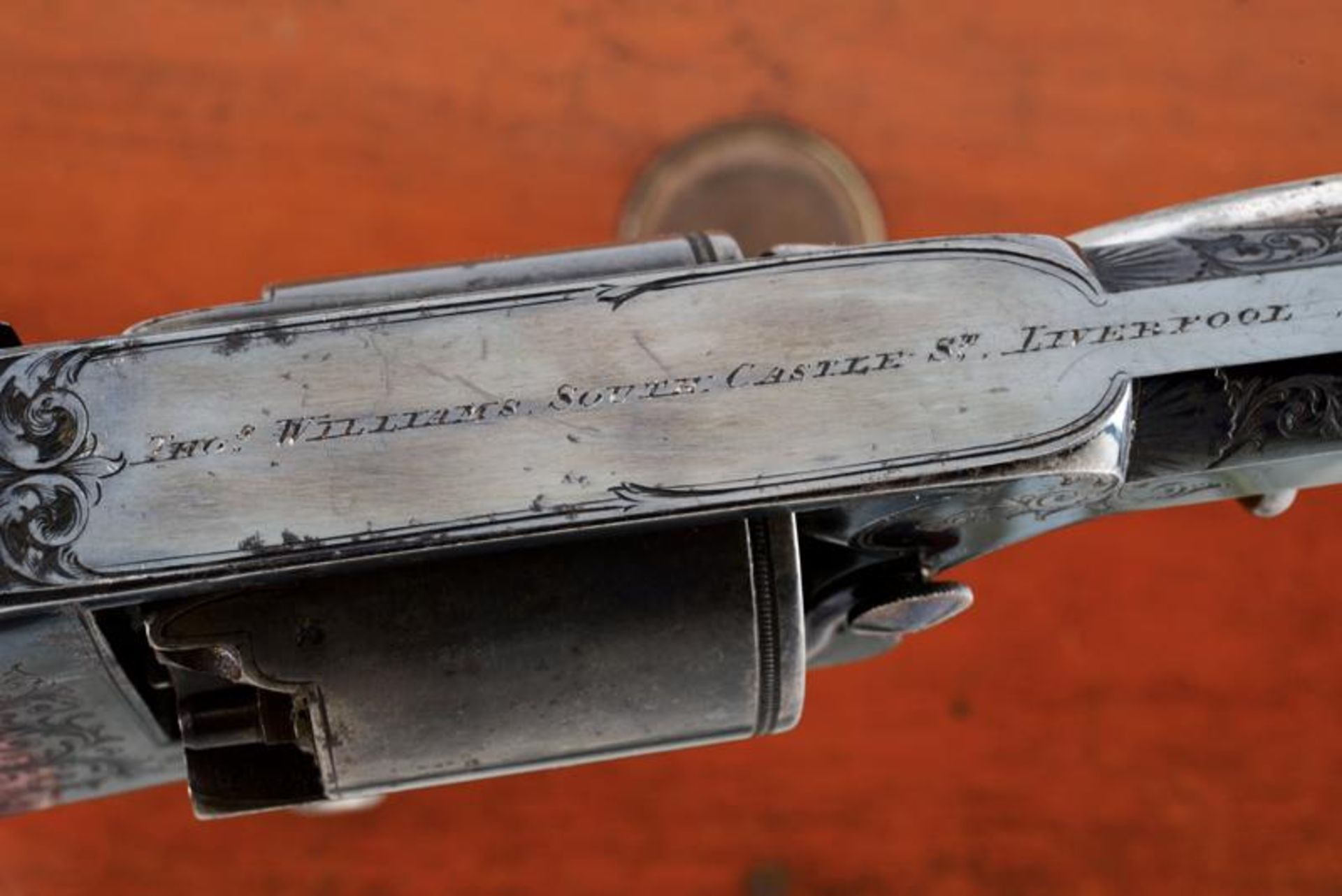 A Tranter patent cased percussion revolver by Thomas Williams - Image 6 of 6