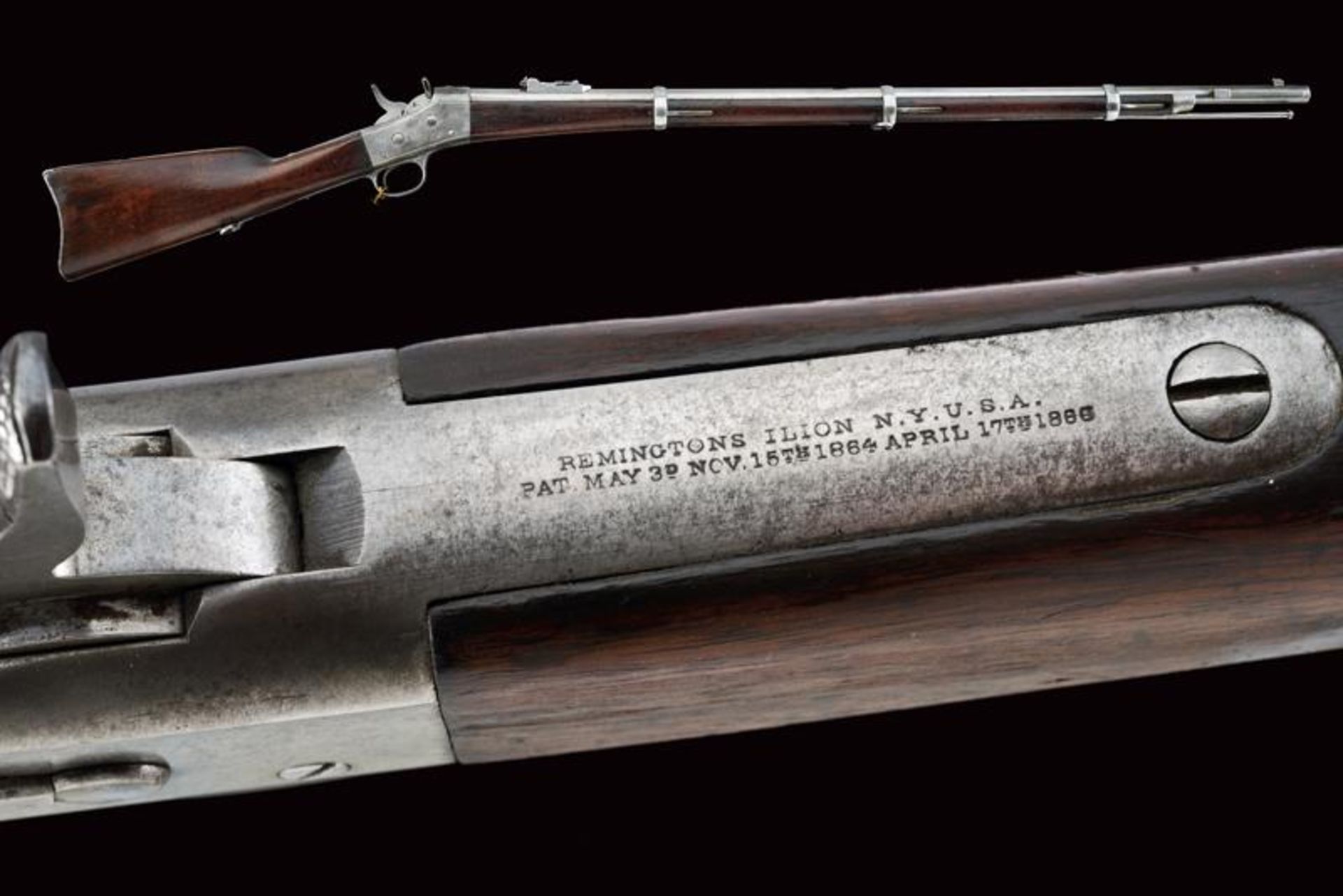 A Remington Rolling Block rifle