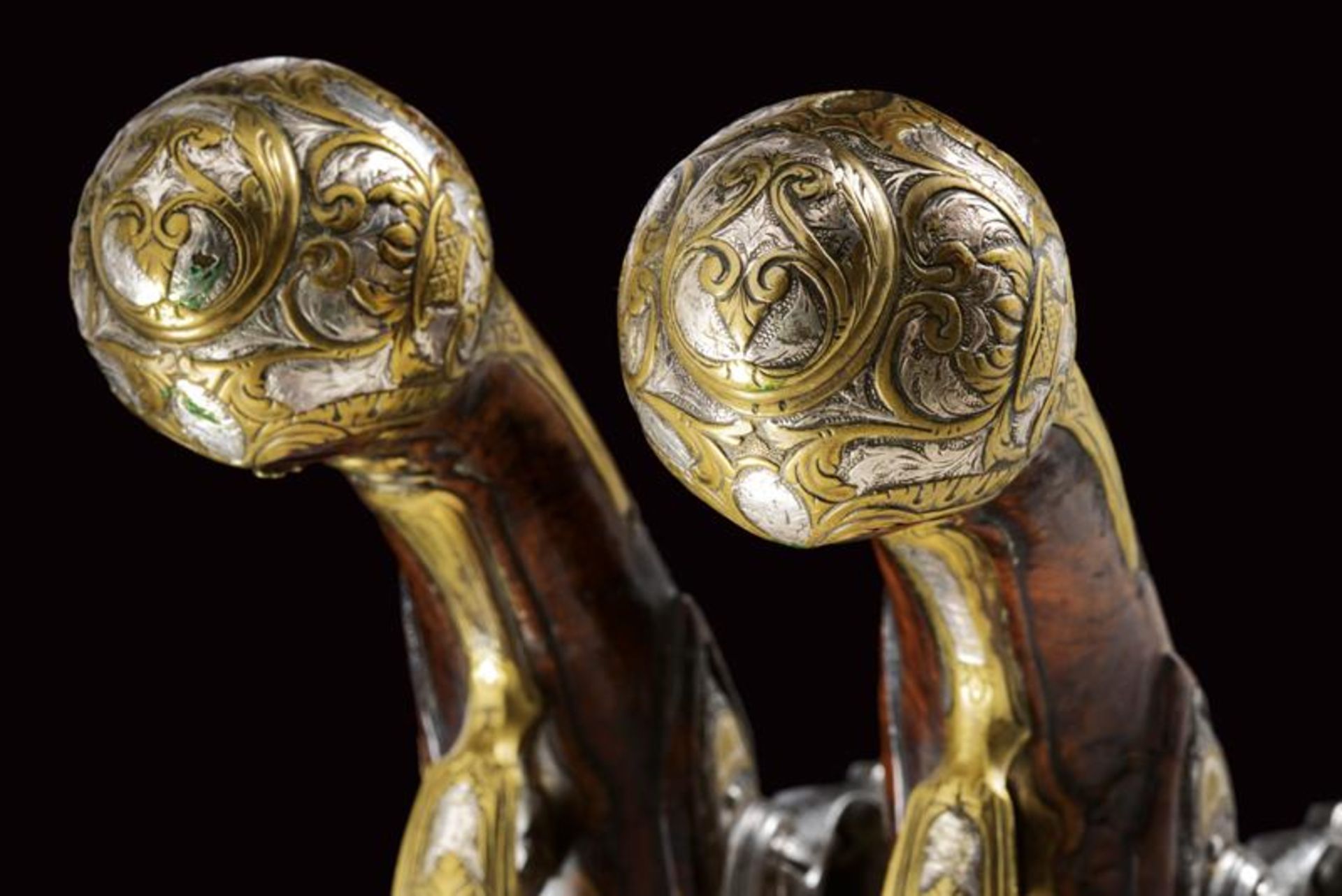 A pair of flintlock pistols by Angelo Bini - Bild 6 aus 7