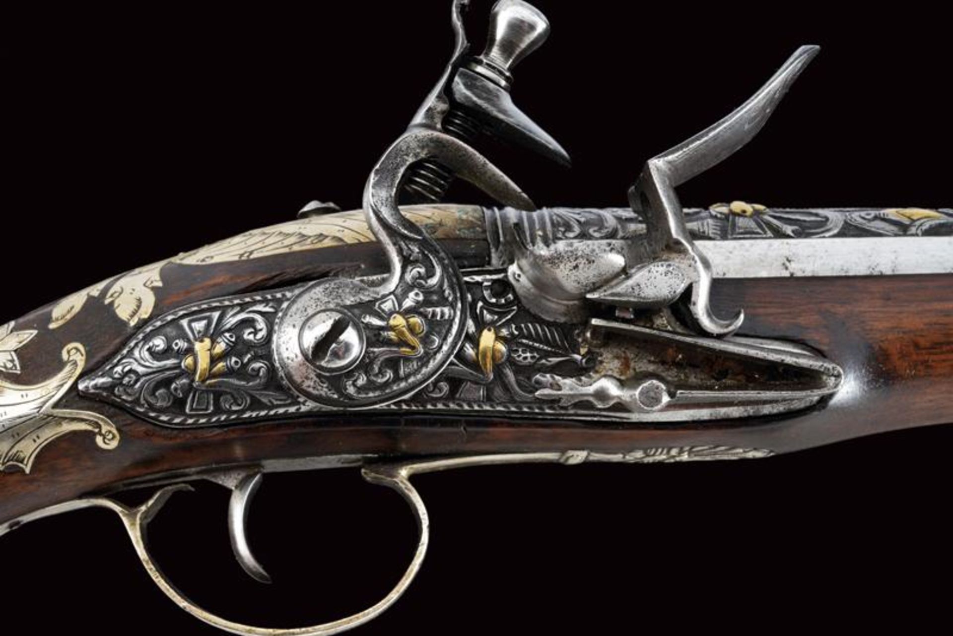 A beautiful pair of flintlock pistols by Lamotte Fils Aine for the Oriental market - Bild 6 aus 10