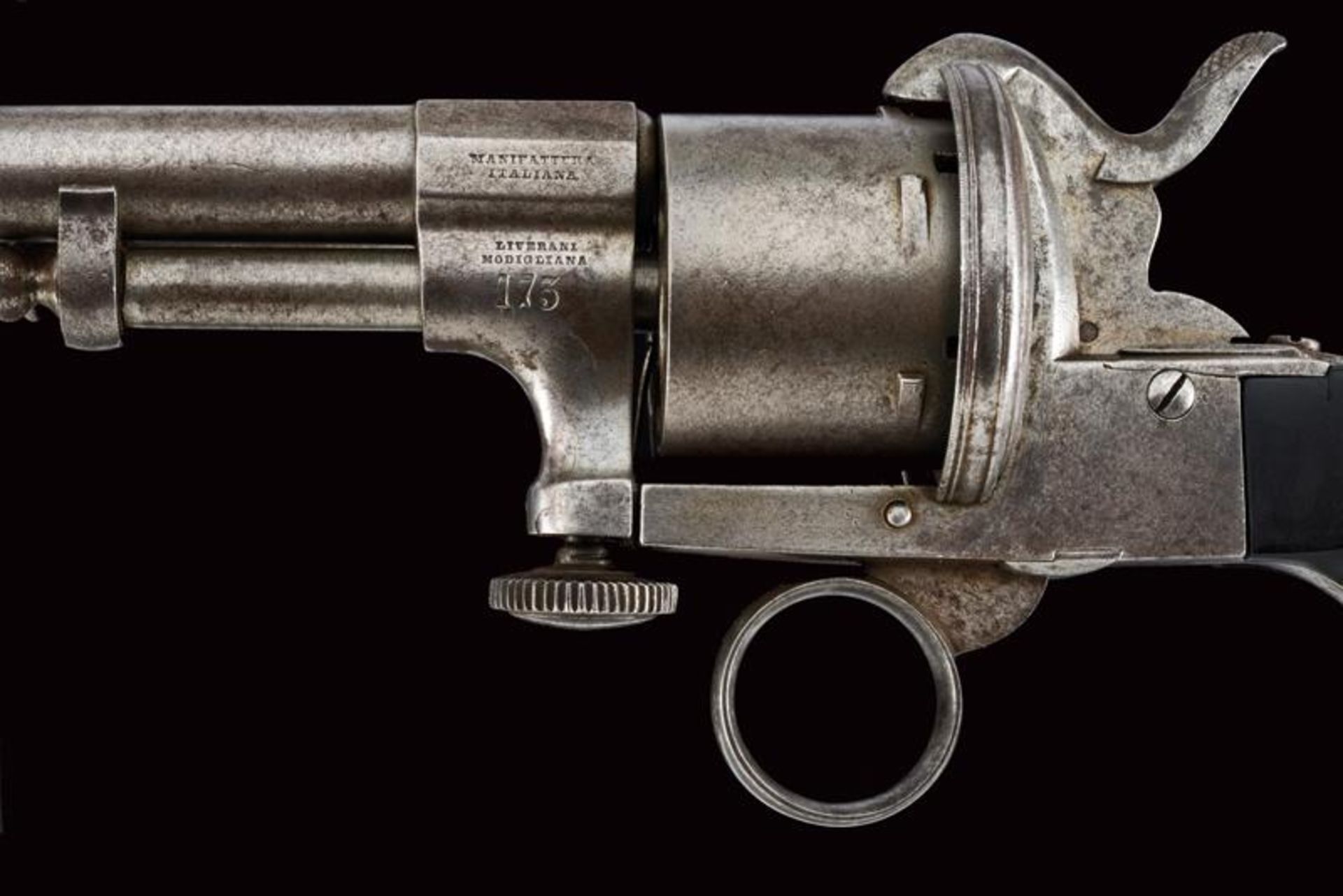 A rare Liverani-Modigliana system pin fire revolver - Bild 2 aus 6