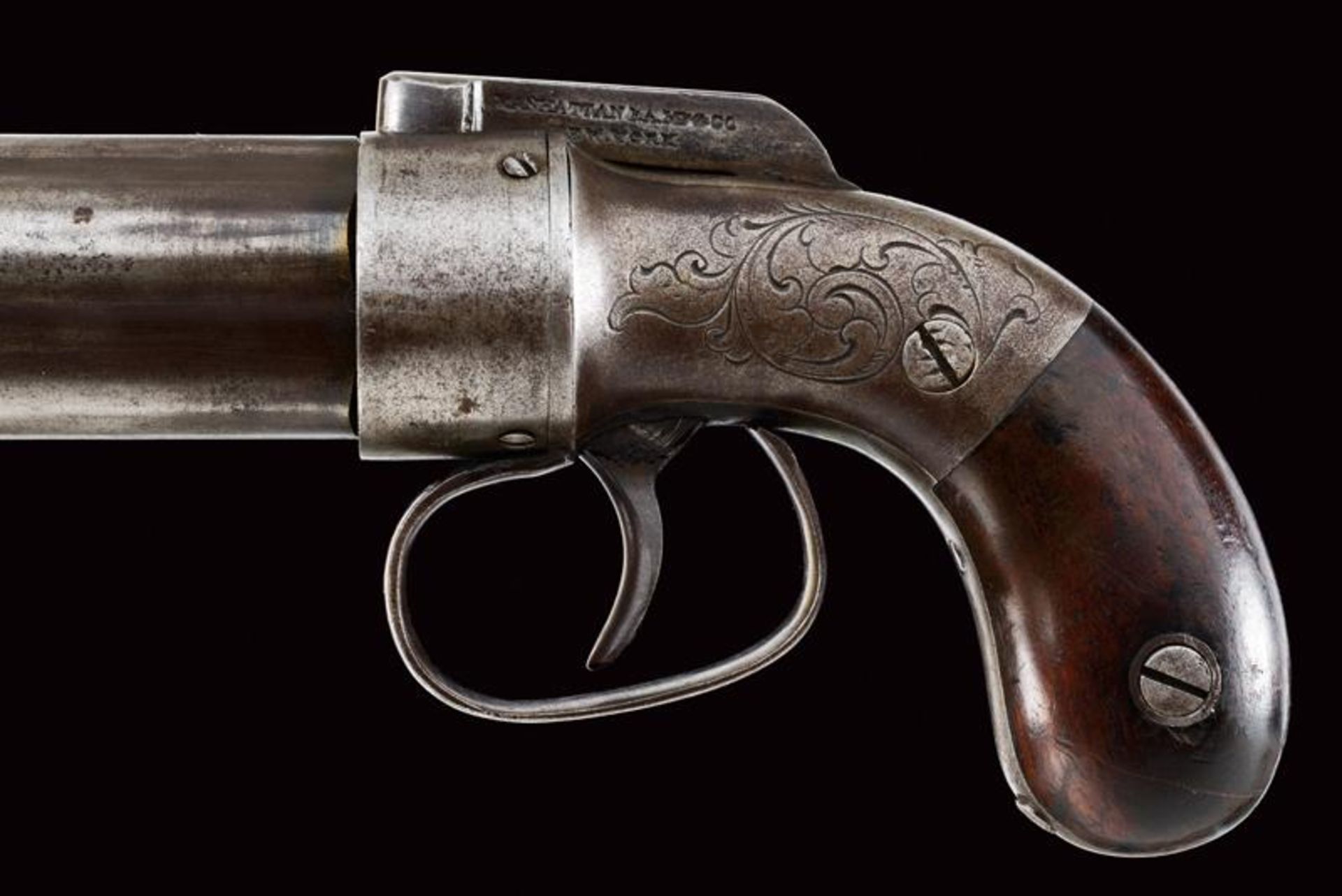 A percussion pepperbox revolver by Manhattan F. A. MFG.CO. - Image 3 of 5