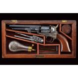 A Colt Model 1849 Pcoket Revolver with case