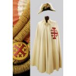 A bicorn and cloak for a member of the Order of the Holy Sepulchre