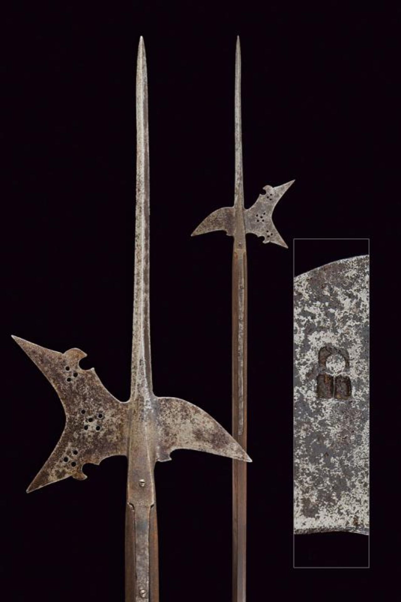 A halberd with stamp