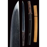 A tanto in an unusual wooden koshirae of good quality
