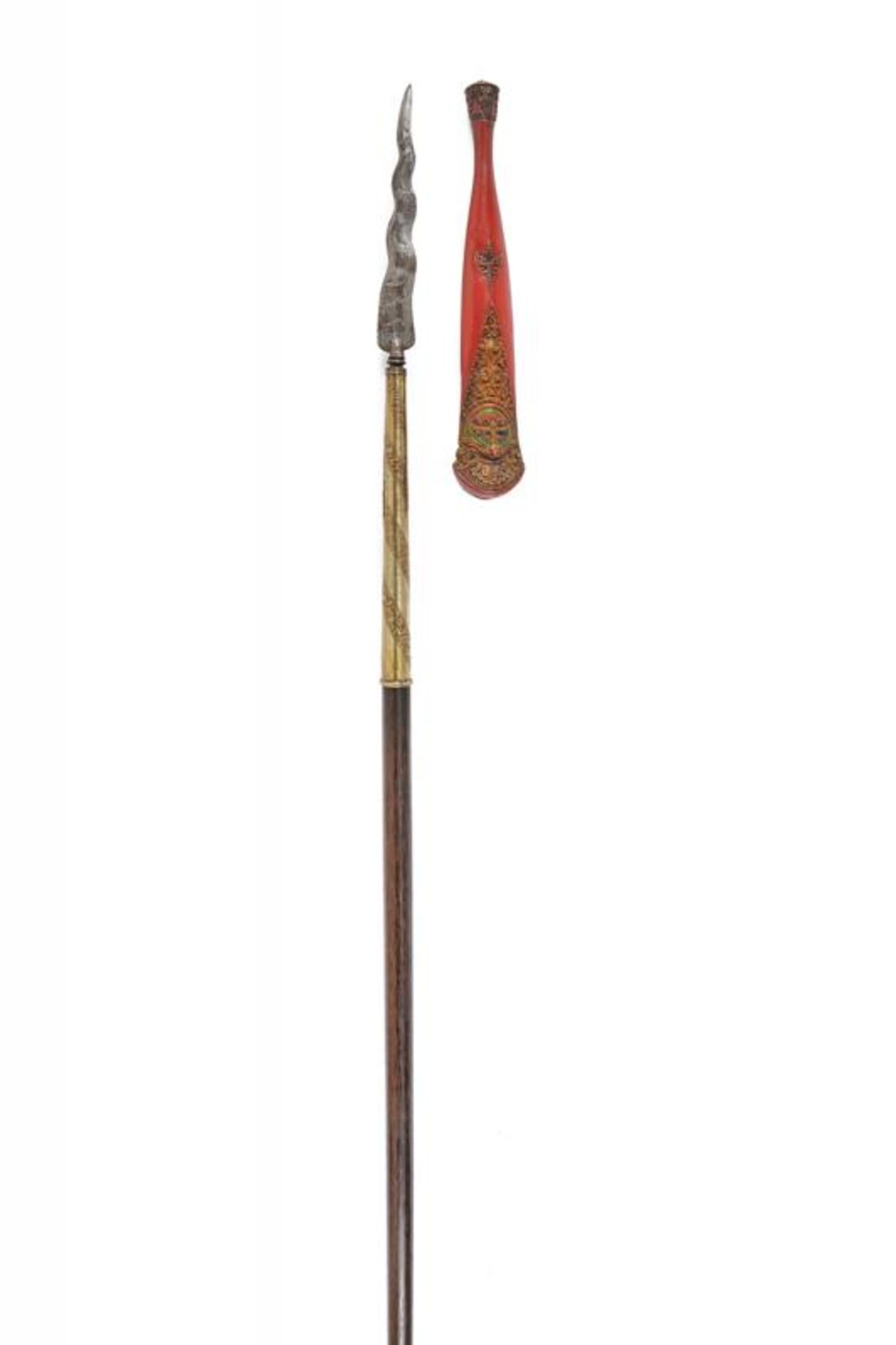 A Tombak (lance) with beautiful scabbard - Image 4 of 4