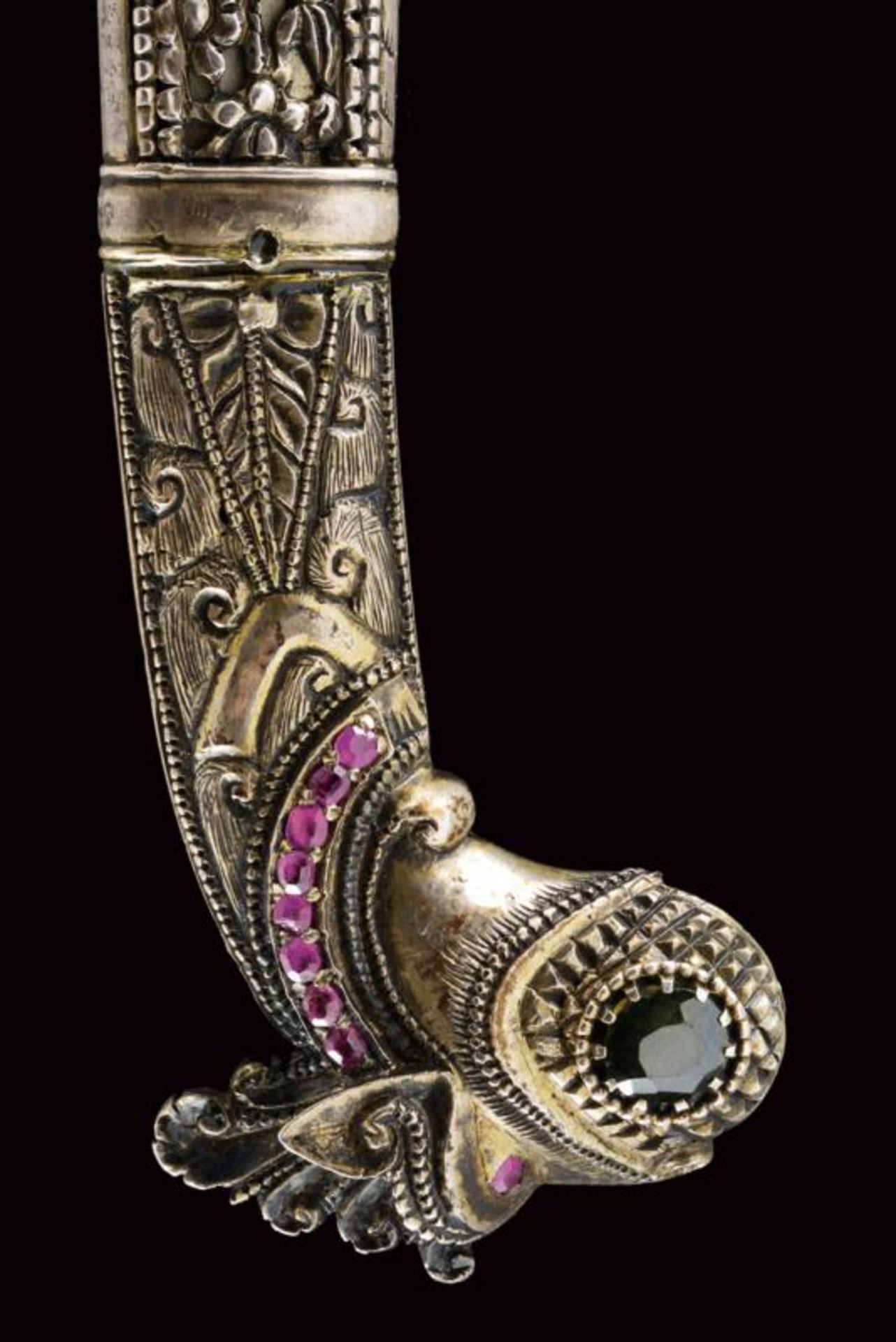 A beautiful silver kastane with semi-precious stones - Image 9 of 11