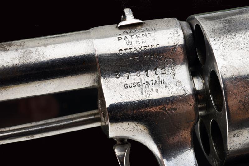 A rare 1870 model silver mounted Gasser center fire revolver - Image 3 of 7