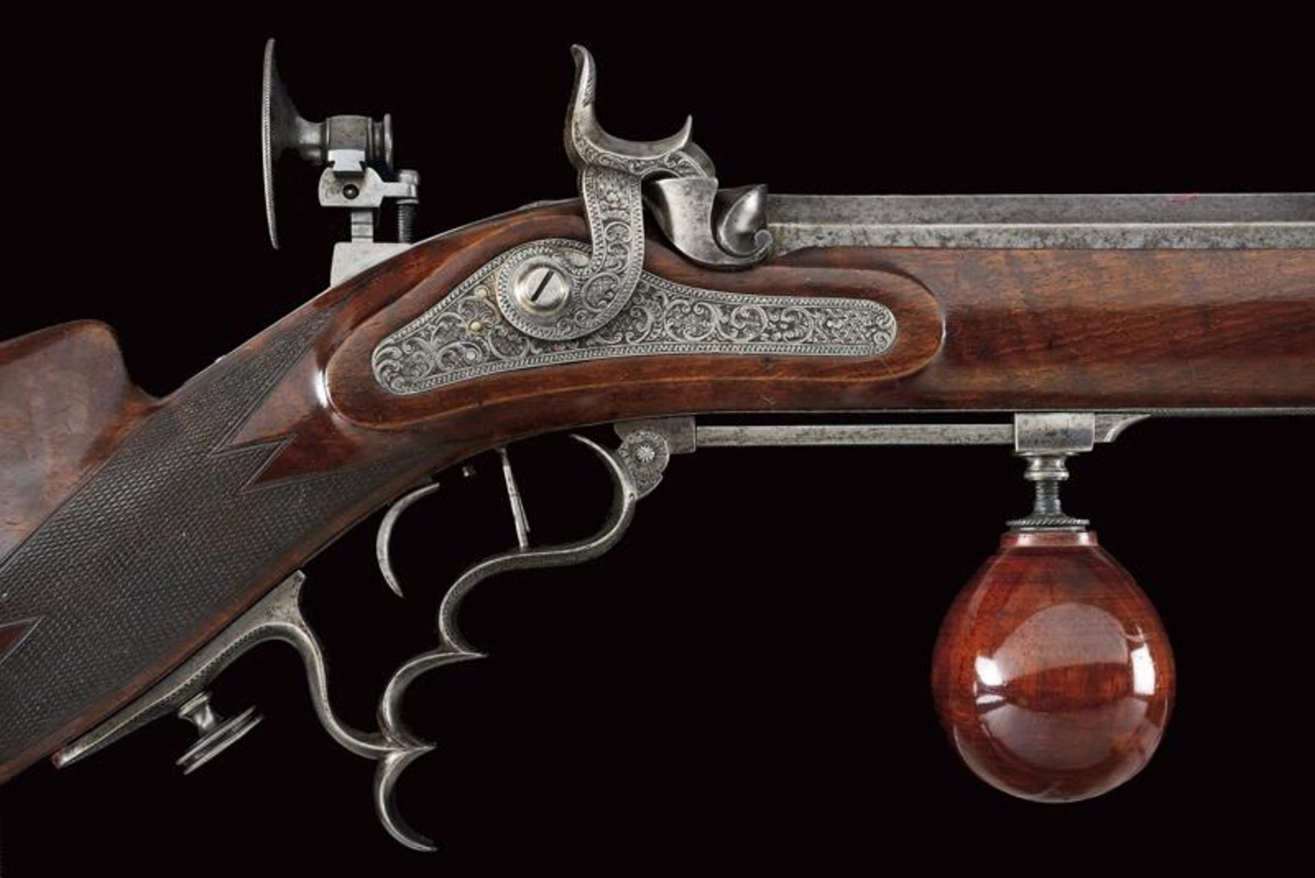 A beautiful presentation percussion target rifle, gifted by King Victor Emmanuel II - Image 2 of 12