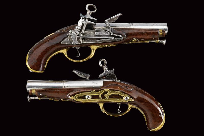 A pair of miquelet flintlock pistols