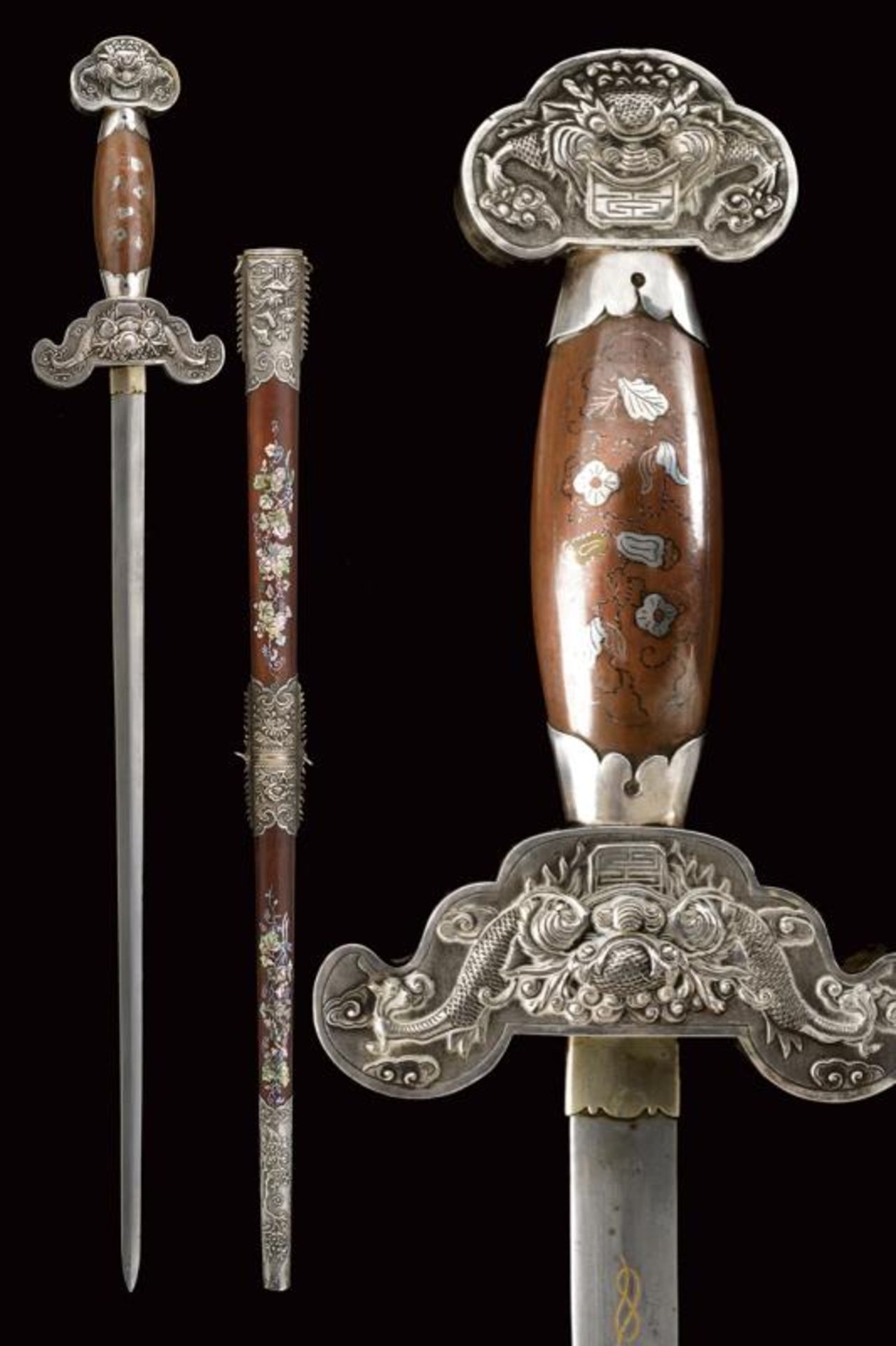 A beautiful silver mounted sword
