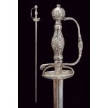 A beautiful silver-hilted small sword