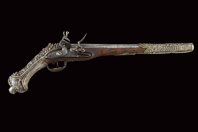 A beautiful silver mounted flintlock pistol in Ali Pasha style - Image 12 of 12