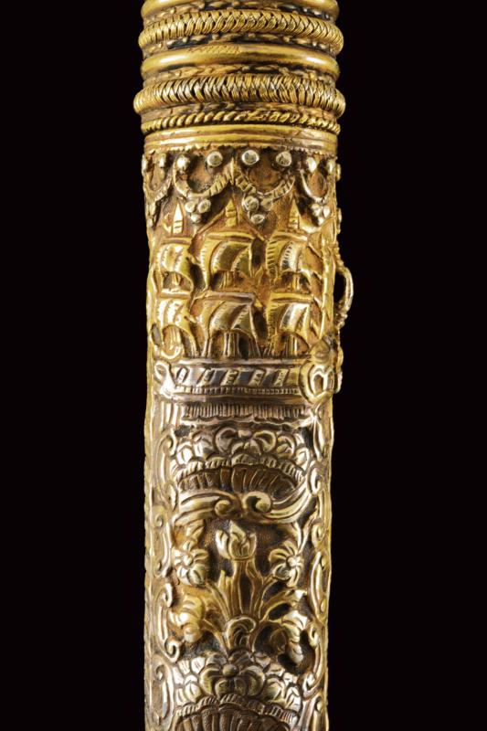 A beautiful gilded silver naval yatagan - Image 5 of 12