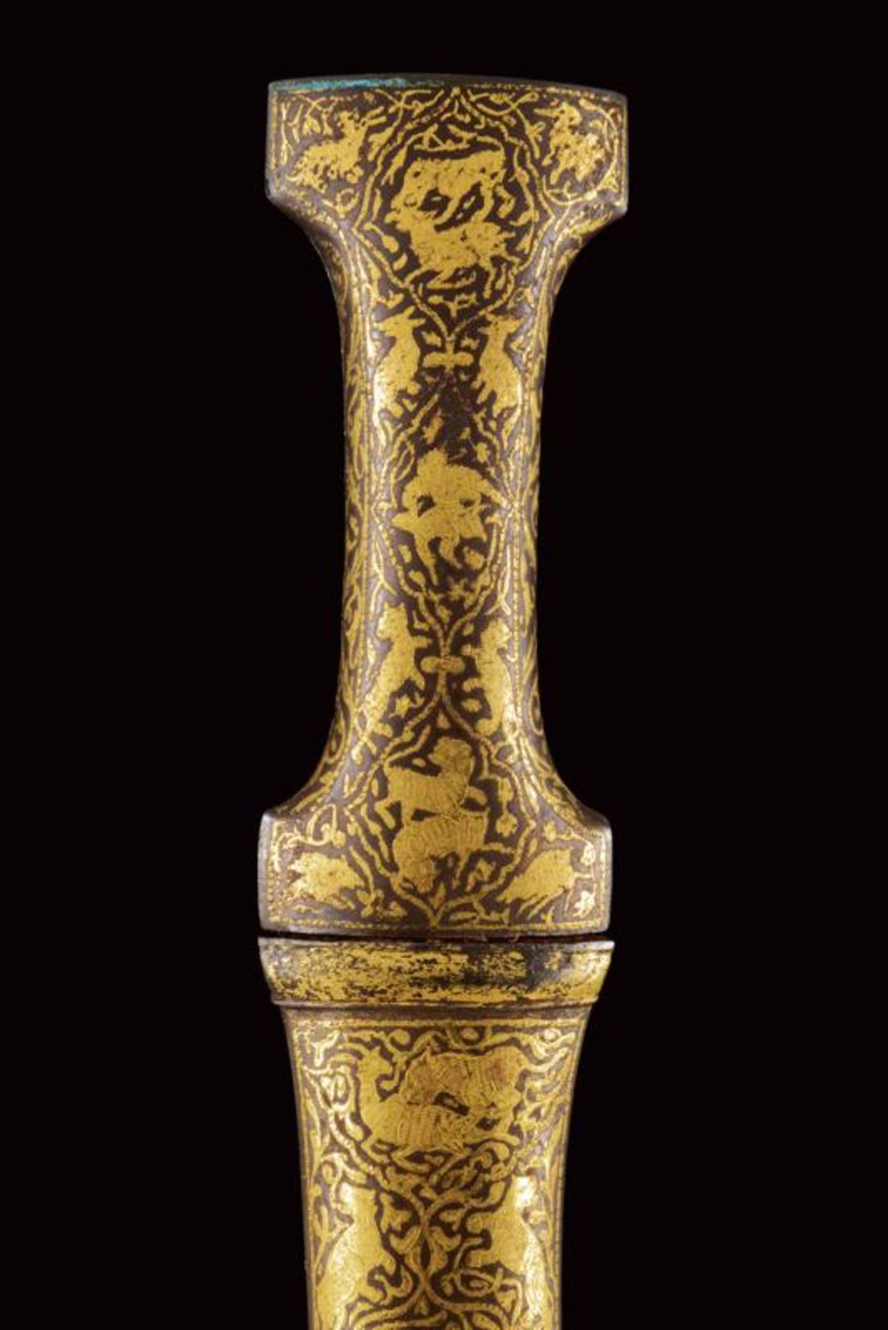 A gold inlaid kandshar - Image 4 of 10