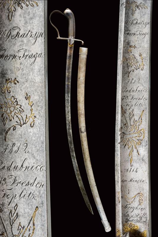 An interesting officer's sabre with battle names and dates