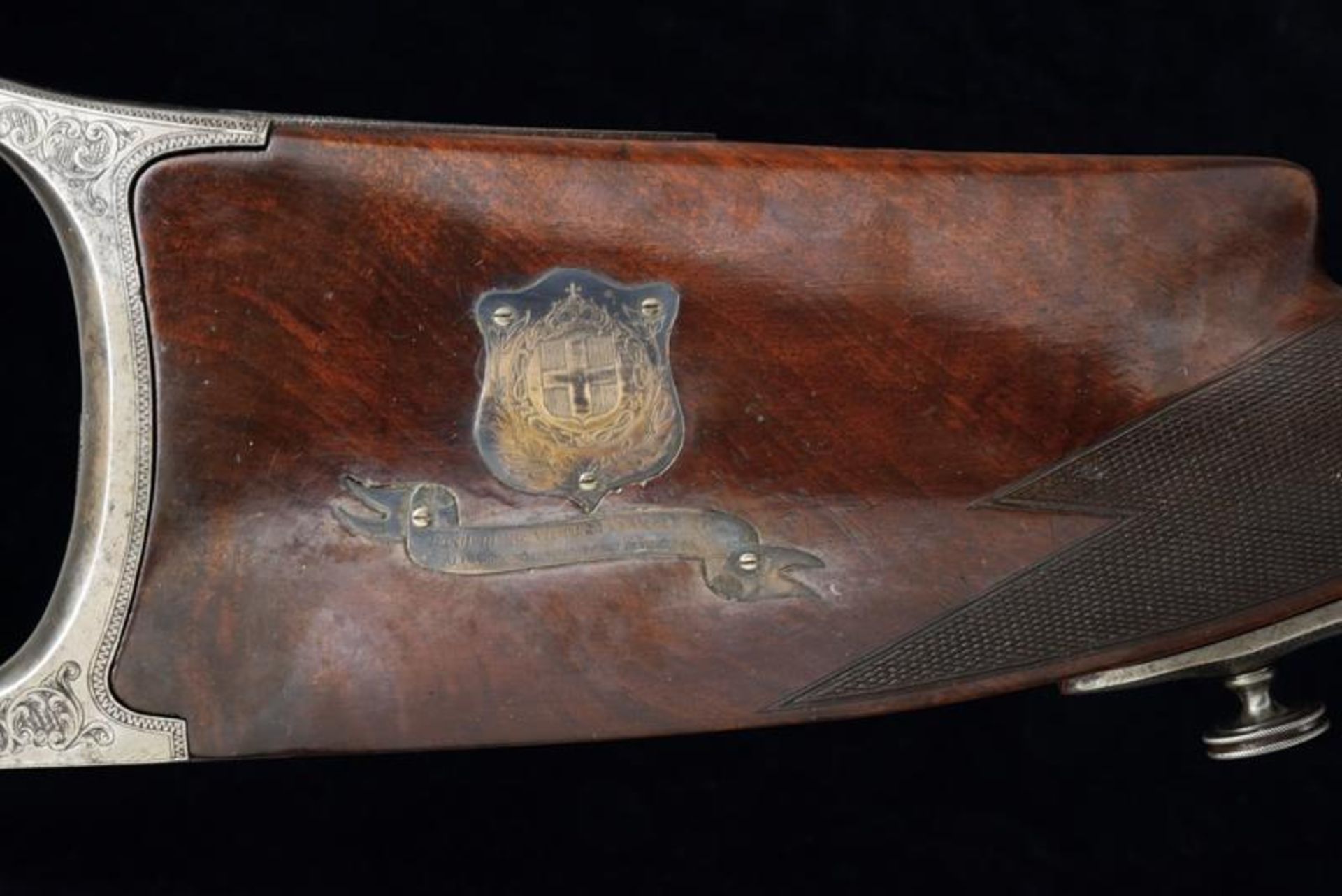 A beautiful presentation percussion target rifle, gifted by King Victor Emmanuel II - Image 3 of 12