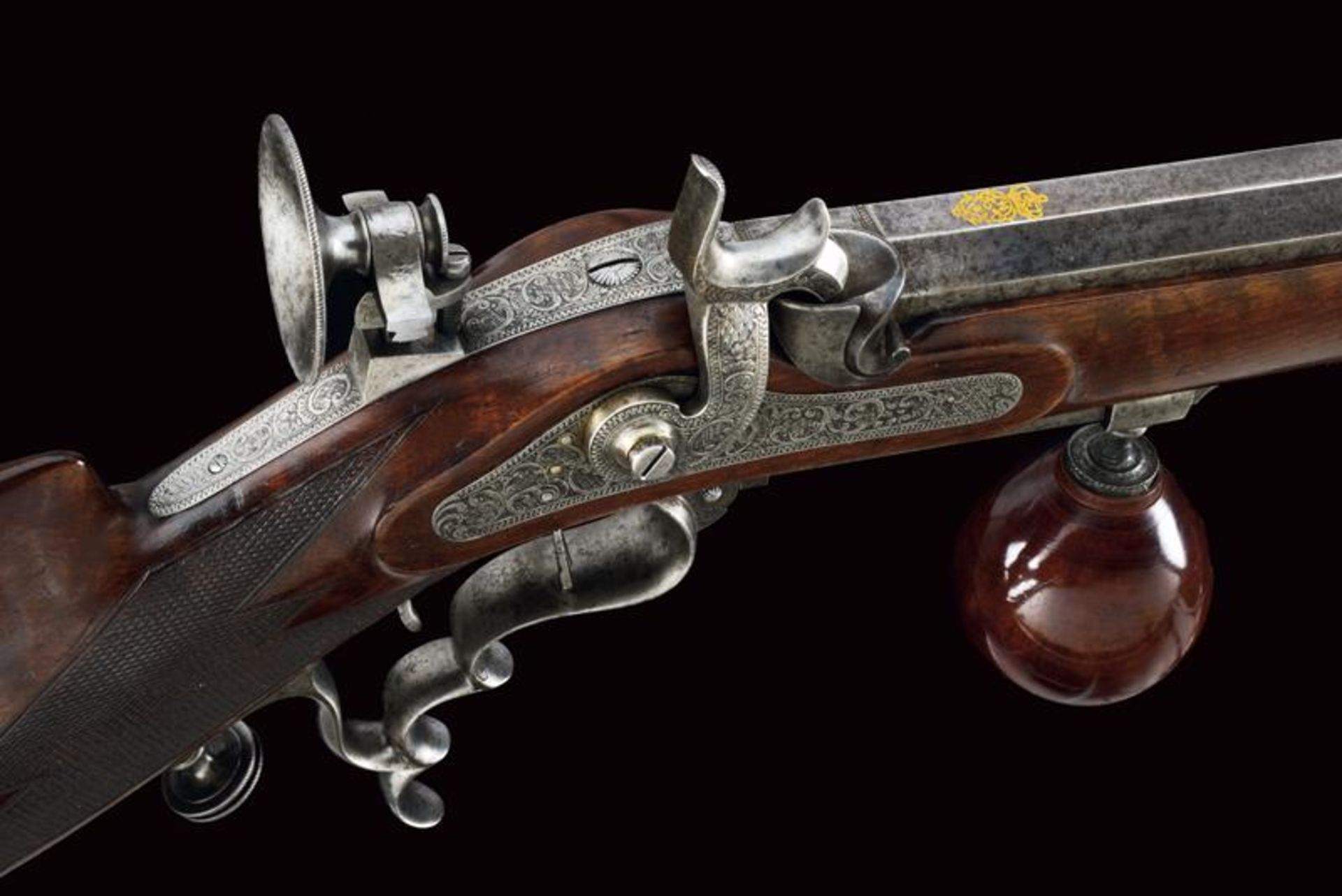 A beautiful presentation percussion target rifle, gifted by King Victor Emmanuel II - Image 7 of 12