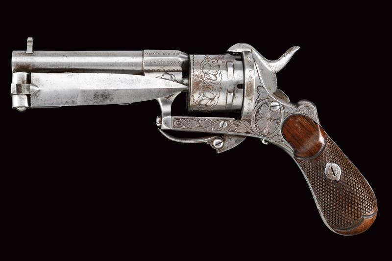 A rare pin-fire revolver with folding knife - Image 7 of 7