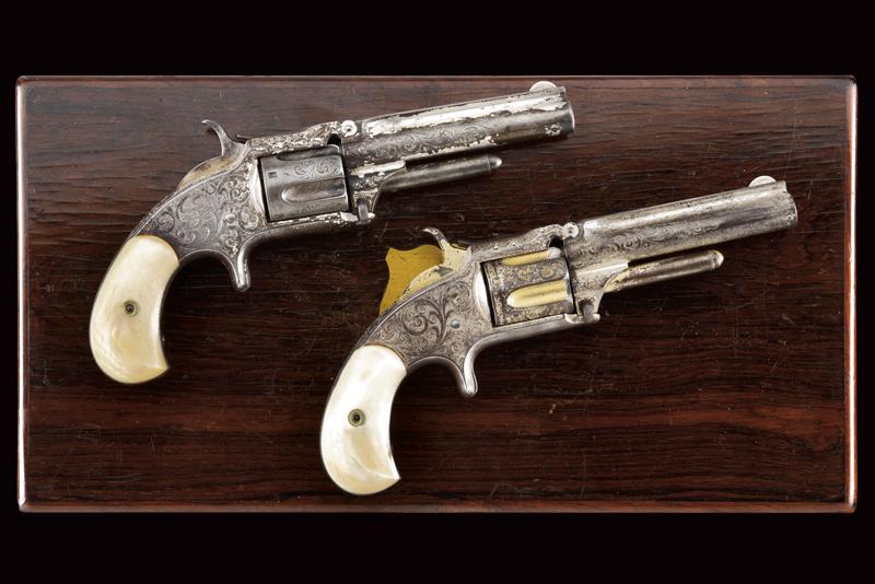 Two cased and engraved S&W Model No. 1-1/2 Second Issue Revolver - Image 6 of 8