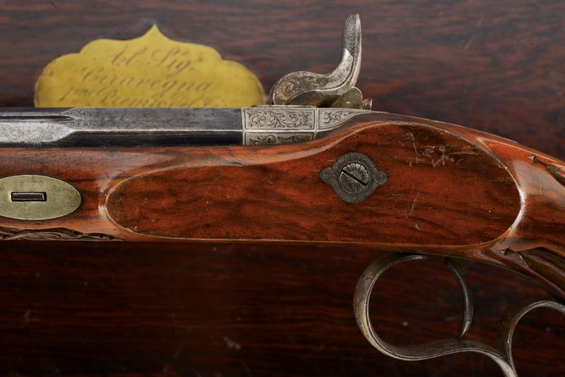 A fine pair of cased percussion pistols by J. B. Ronge, shooting tournament 1st price - Image 4 of 11