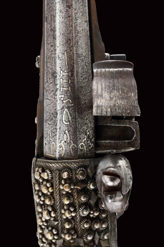 A beautiful silver mounted flintlock pistol in Ali Pasha style - Image 7 of 12