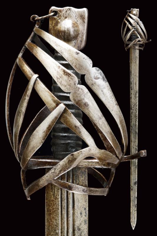 A basket-hilted 'schiavona' sword
