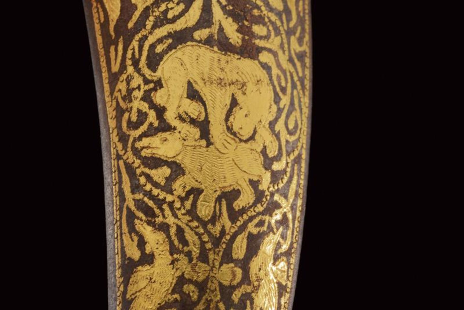 A gold inlaid kandshar - Image 6 of 10