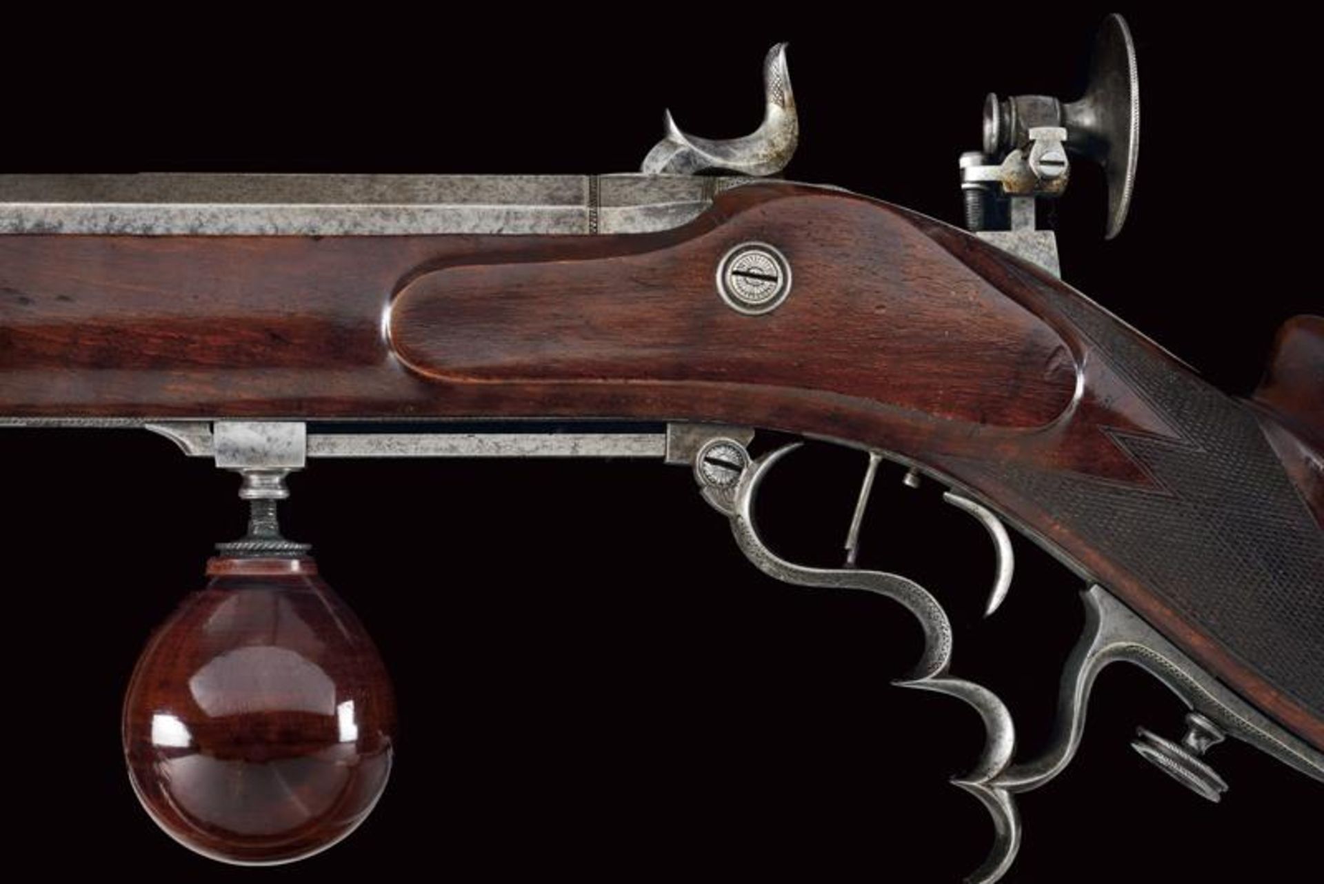 A beautiful presentation percussion target rifle, gifted by King Victor Emmanuel II - Image 6 of 12
