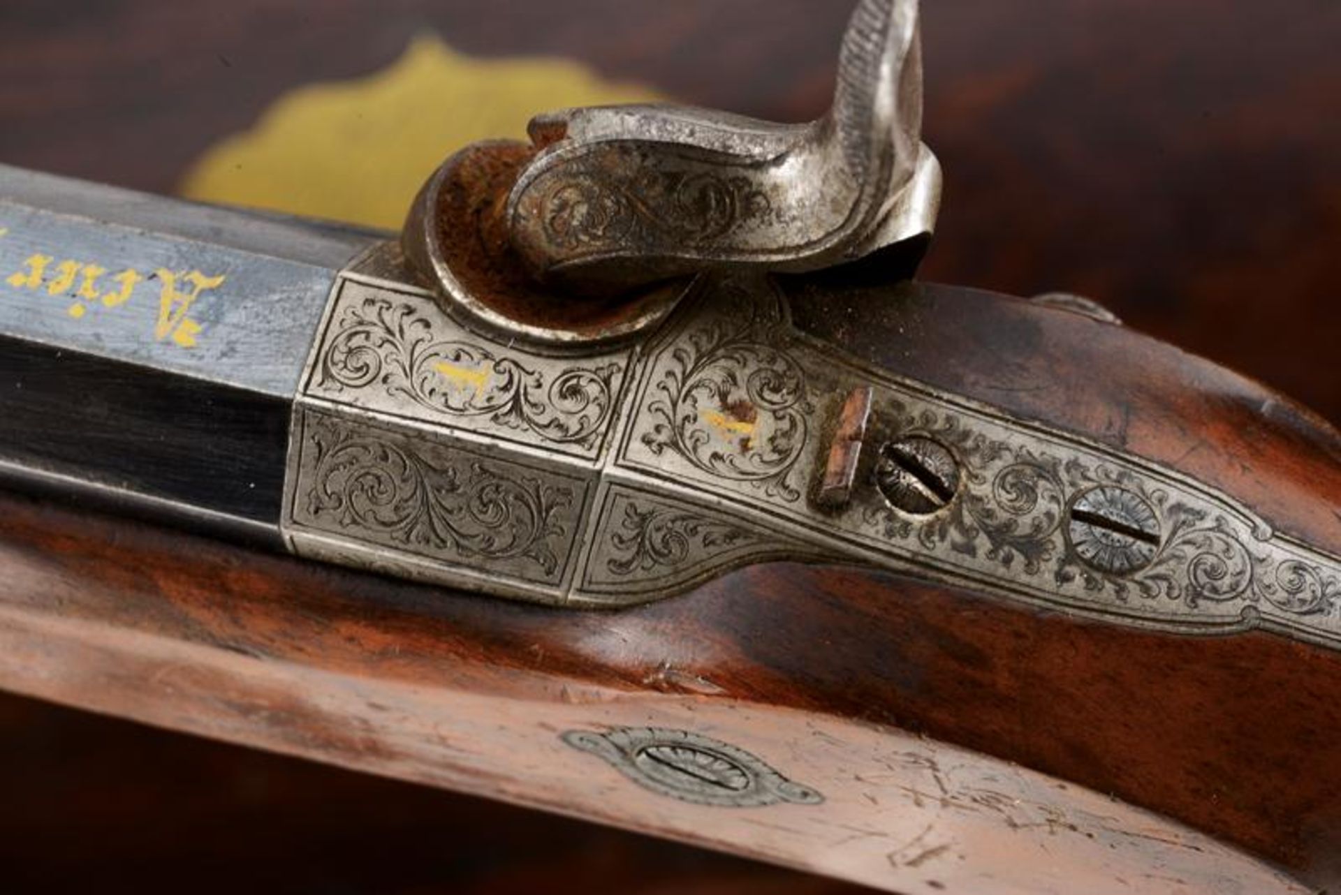 A fine pair of cased percussion pistols by J. B. Ronge, shooting tournament 1st price - Image 6 of 11