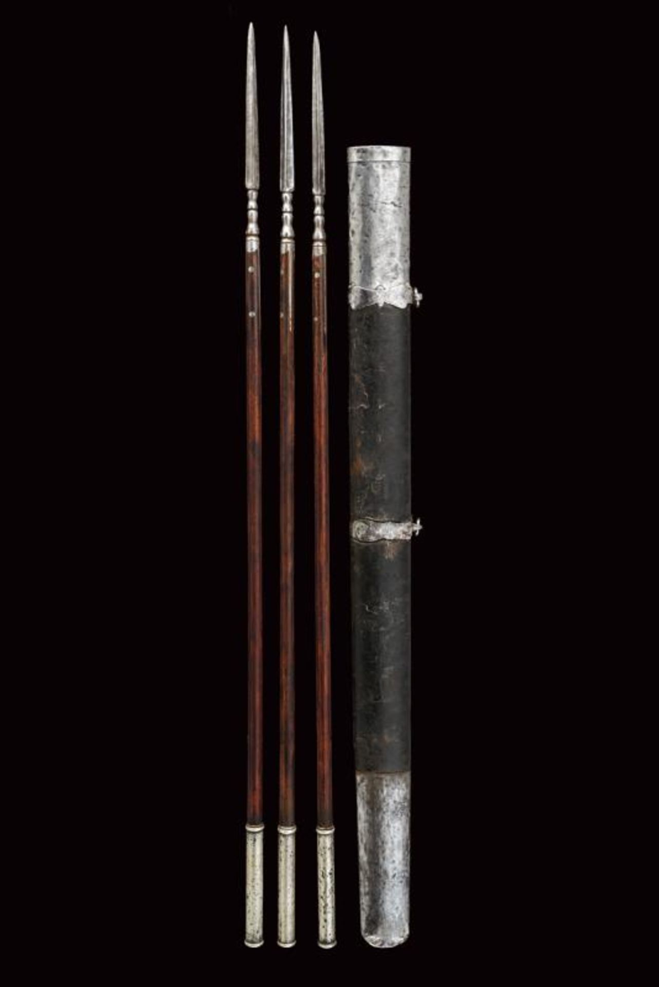 A very rare jarid set with three throwing darts and scabbard - Bild 6 aus 6