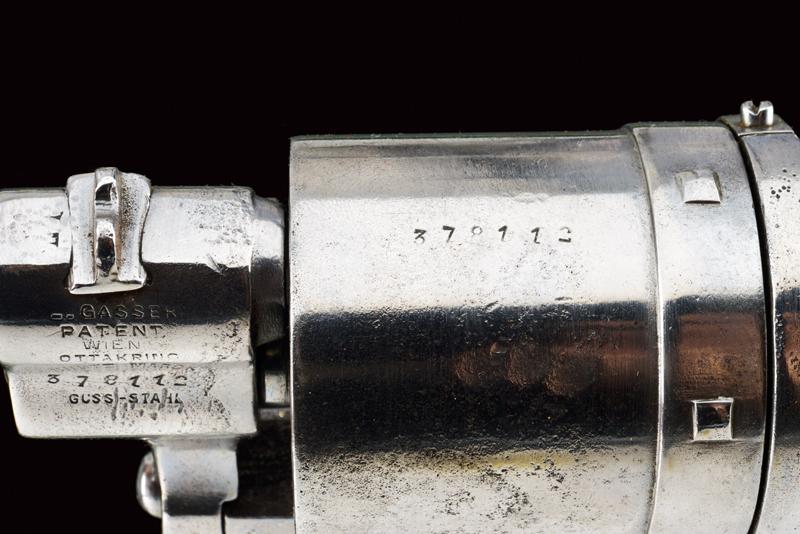 A rare 1870 model silver mounted Gasser center fire revolver - Image 5 of 7