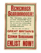 WWI Recruiting poster 'Remember Scarborough'