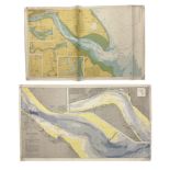 Two late 20th century charts of the River Humber entitled 'River Humber and the River Ouse and Trent