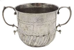 William & Mary silver porringer