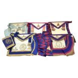 Two Masonic kid leather aprons